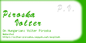 piroska volter business card